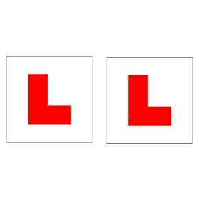 MOTOR CYCLE BIKE STICK ON TIE ON L PLATES PAIR