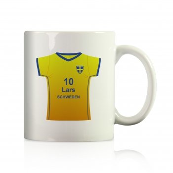 Schweden EUROPA 2012 Trikot Becher mit Namen und Nummer