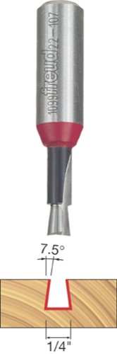 Freud 22-107 1/4-Inch Diameter 7-1/2-Degree Dovetail Router Bit with 1/2-Inch Shank