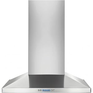30\” Wall Mount Chimney Hood 600 With 2 Halogen Lights 4 Speed Electronic Control & CFM Internal Blower