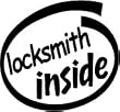 10" Locksmith Inside Vinyl Sticker Decal