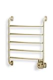 Warmrails Hardwire/Softwire Regent Wall Mounted Towel Warmer and Drying Rack, Polished Brass