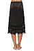 Avidlove Women Lingerie Slips Satin Snip-it Half Slip Lace Underskirt Black Black  FBA  XX-Large