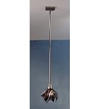 1 Light Pendant Lamp With Swirled Art Glass Handkerchief Shade