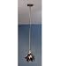1 Light Pendant Lamp With Swirled Art Glass Handkerchief Shade