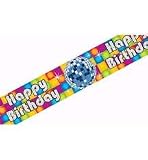 Disco-themed Happy Birthday banner