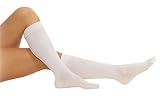 Truform Anti-Embolism Below Knee Open-Toe Stockings, White, Small (Pack of 2)