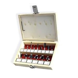 15 Pc Carbide Router Bit Set