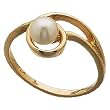 14Kt Yellow Gold Wiry Cultured Pearl Ring