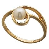 14Kt. Yellow Gold. Cultured Pearl Ring