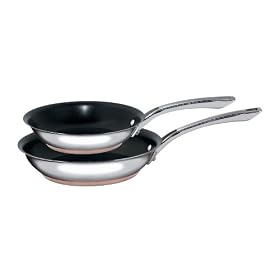 Raymond Blanc by Anolon Stainless Steel Non-Stick French Skillet Frying Pan Twin Pack, 20 cm & 24 cm