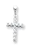 14k White Gold Diamond Cross Pendant