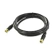 Rg6 Coaxial Cable With Gold F Connector, 15 FT, Black