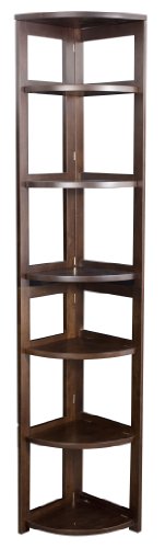 Regency Seating Mocha Walnut 67-Inch High Corner Folding Bookcase On Sale