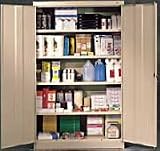 Jumbo Steel Storage Cabinets, 48 x 24 x 78, Putty