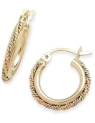 Interwoven Tri-Color Baby Earrings