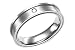 Momento[1d] Milgrained Dual Finish Comfort Fit Titanium Ring with Centered Diamond