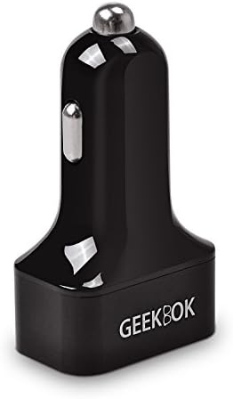 Car Charger, GeekBok 3 USB Ports Car Traveling Charger 36W 7.2A Car Charger Aluminum Panel Compact Designed for iPhone iPad Samsung LG HTC Moto and other Smartphones,Tablet [Black]