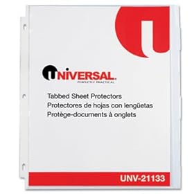 Heavy Weight Sheet Protector with Index Tabs, Nonglare, Clear, 8-Tab, 8/Pk