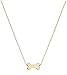 Amazon Collection 14k Yellow Gold Floating Miniature Dog Bone Pendant Necklace, 17