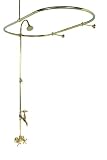Shower System for Clawfoot Tubs w/ Oval shower enclosure - BRASS JT-17 Juniour