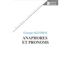 Anaphores et pronoms
