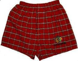 Buy Chicago Blackhawks Mens Cover 3 Plaid Boxer Shorts