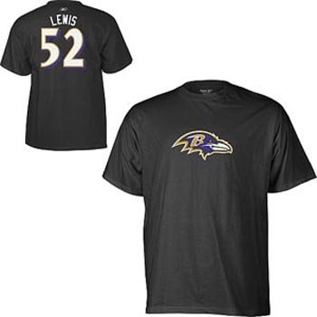 Ray Lewis Baltimore Ravens Black NFL Player T-Shirt - M