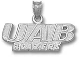 UAB Blazers Solid Sterling Silver ''UAB BLAZERS'' Pendant