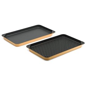 Chef's Design 20-Inch Grill Griddle Set, Global Gold by Chef's Design