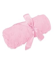 Pink heart super soft pram blanket