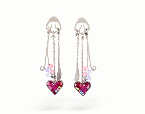 Heart and Charms Dangle Earrings from the Artazia Collection #662 HEA OE
