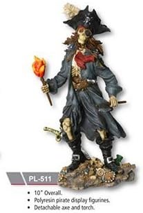 Pirate Skeleton Holding Tourch
