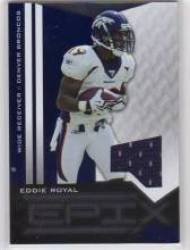 2010 Epix Epix Jerseys Blue #25 Eddie Royal - Denver Broncos (Piece of Authentic Jersey ) (Football Cards)
