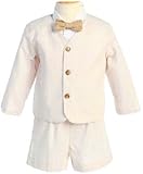 Lito Boys Khaki Seersucker Eaton Suit (4T)