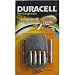 Duracell Pre Charged Rechargeable Nimh Batteries Combo, one charger, 4 AA and 4 AAA batteries