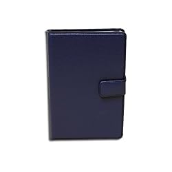 Amazon Kindle 2 Genuine Leather Opening Case with Interior Compartments (Navy Blue)