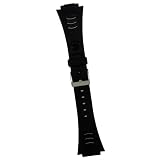 Genuine TIMEX Mens Black Rubber Strap, 20mm wide end-piece, width 18mm, length 7 -1/2