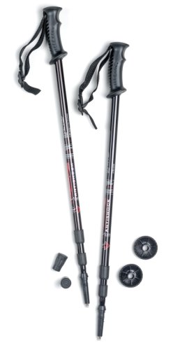 Pair of Trekrite Hiking / Walking Poles - Black