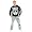 Skeleton Hoodie Costume (Men's Adult Small 36-38)
