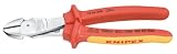 KNIPEX-WERK C. GUSTAV PUTSCH 7406180 Kraftseitenschneider VDE L.180mm Chrom f.Pianodraht KNIPEX m.2Komp.-H&uuml;llen
