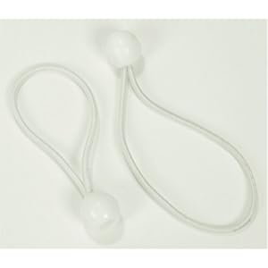 8 White Ball Bungies Package of 100 by Tarpsdirect