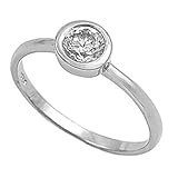 Single Stone Sterling Silver Engagement Ring, 0.50 Carat Total Weight, Designed with Top Quality Diamond Colored Cubic Zirconia, Featuring a Round Cut Center Stone, Free Shipping, Sale Price Offer, Comes with Free Special Gift Pouch and Box