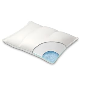HoMedics Instant Comfort Microbead Fill Pillow with Spandex/Polyester Jacquard Cover, Bonus 235 Thread Count Cotton Cover, SilverGuard and CoolCore, Standard