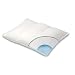 HoMedics Instant Comfort Microbead Fill Pillow with Spandex/Polyester Jacquard Cover, Bonus 235 Thread Count Cotton Cover, SilverGuard and CoolCore, Standard