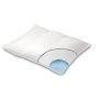 HoMedics Instant Comfort Microbead Fill Pillow with Spandex/Polyester Jacquard Cover, Bonus 235 Thread Count Cotton Cover, SilverGuard and CoolCore, Standard