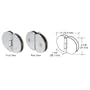 C.R. LAURENCE FA180SC CRL Satin Chrome 180 Degree Glass-to-Glass Cabinet Hinge