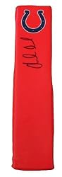 Indianapolis Colts #1 Overall Draft Pick Andrew Luck Autographed Colts Logo Football End Zone Pylon, Proof Photo
