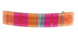 France Luxe Classic Rectangle Barrette - Hypno Stripe Fuchsia