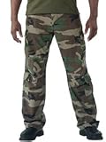 Rip-Stop Woodland Vintage Paratrooper Fatigues, Woodland Camo, Large